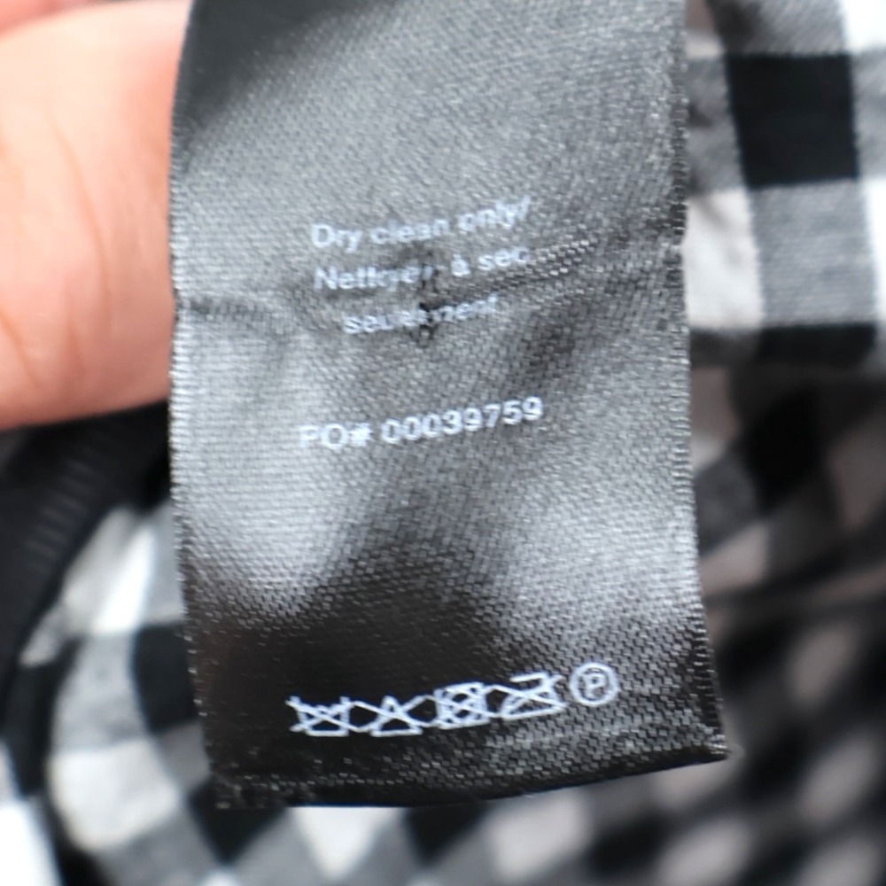 Rag & Bone Ames Gingham Check Oversized Blazer Black White Office Siren 10 EUC - Picture 6 of 12